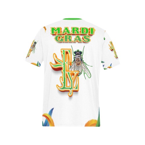 Mardi Gras Collectable  Fly Men's All Over Print T-Shirt (Solid Color Neck) (Model T63)