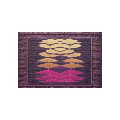 abstract violet, yellow and pink Cotton Linen Wall Tapestry 60"x 40"