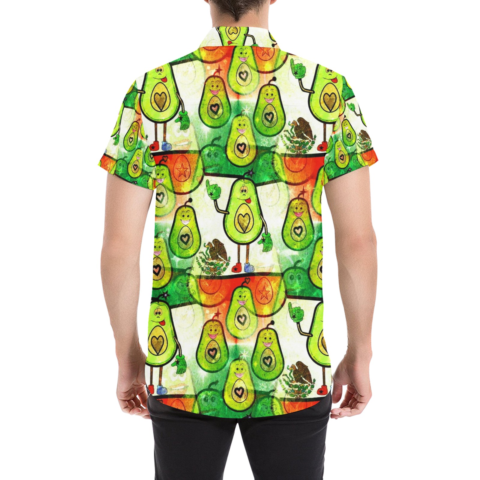 Holy Guacamole by Nico Bielow Men's All Over Print Short Sleeve Shirt (Model T53)