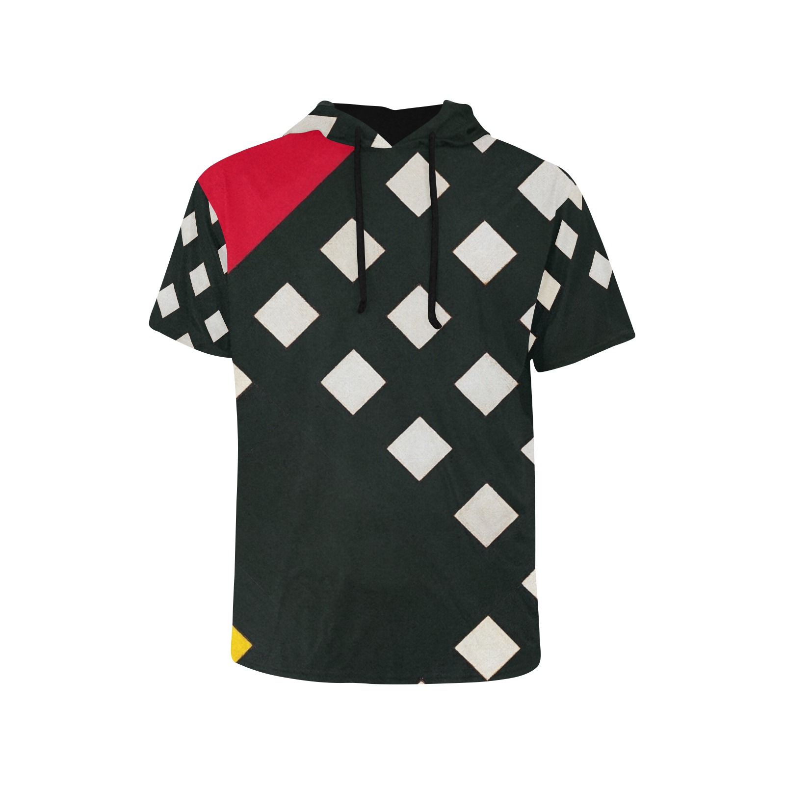 Counter-composition XV by Theo van Doesburg- All Over Print Short Sleeve Hoodie for Men (Model H32)