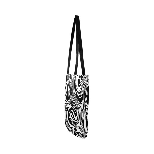 Black and White Marble Reusable Shopping Bag Model 1660 (Two sides)