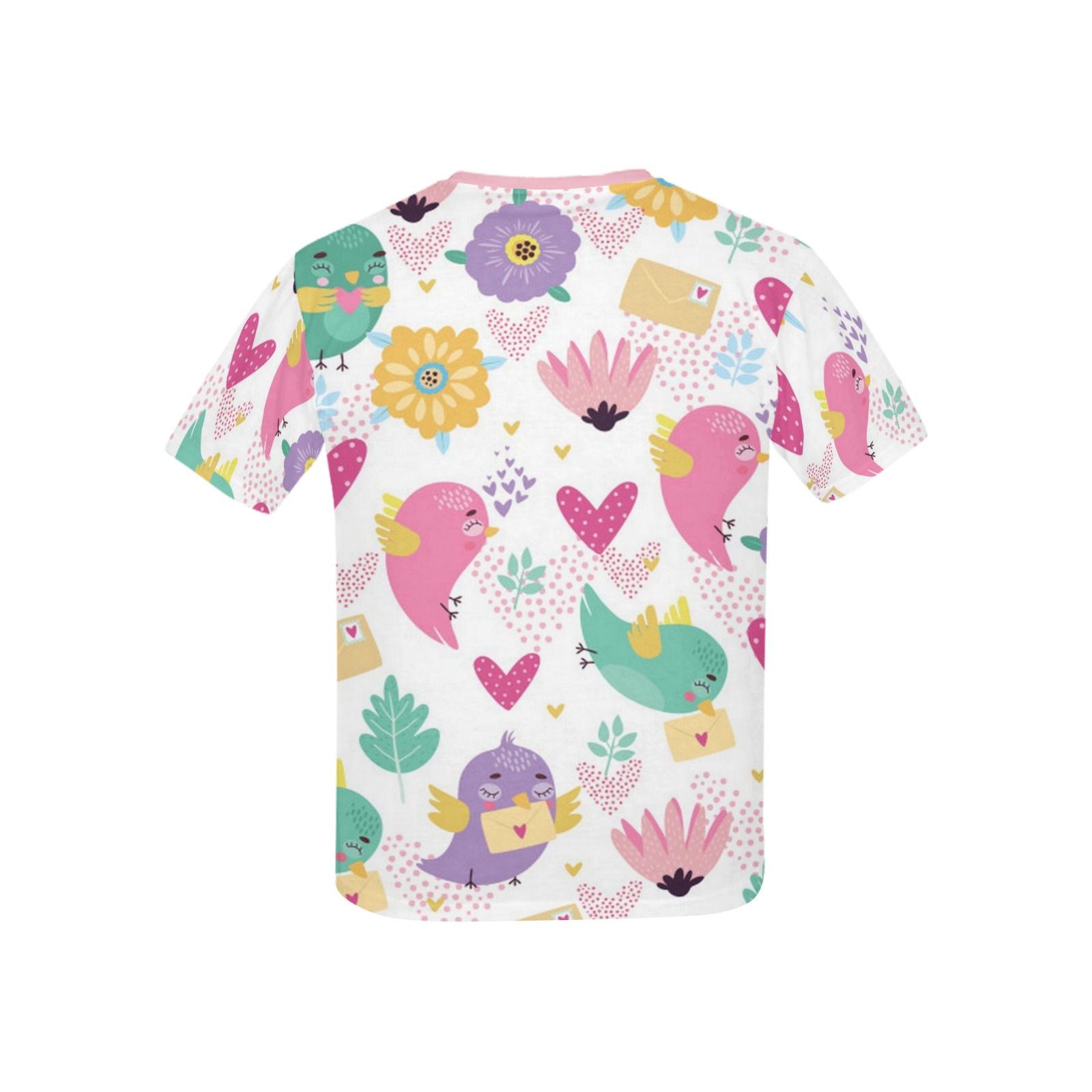 Hearts and Birds and flowers Kids' All Over Print T-shirt (USA Size) (Model T40)
