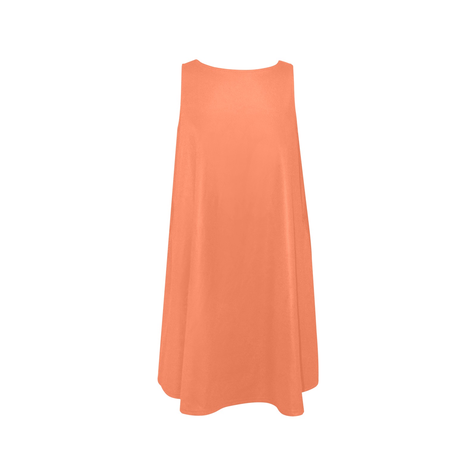 Coral Rose Sleeveless A-Line Pocket Dress (Model D57)