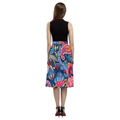 4t4f4 Mnemosyne Women's Crepe Skirt (Model D16)