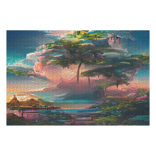 Tropical Island 1000-Piece Wooden Photo Puzzles