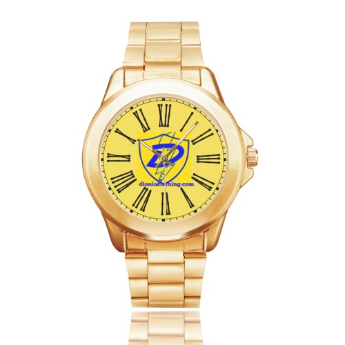 DIONIO Clothing Gilt Watch (Yellow & Blue Shield Logo) Custom Gilt Watch(Model 101)