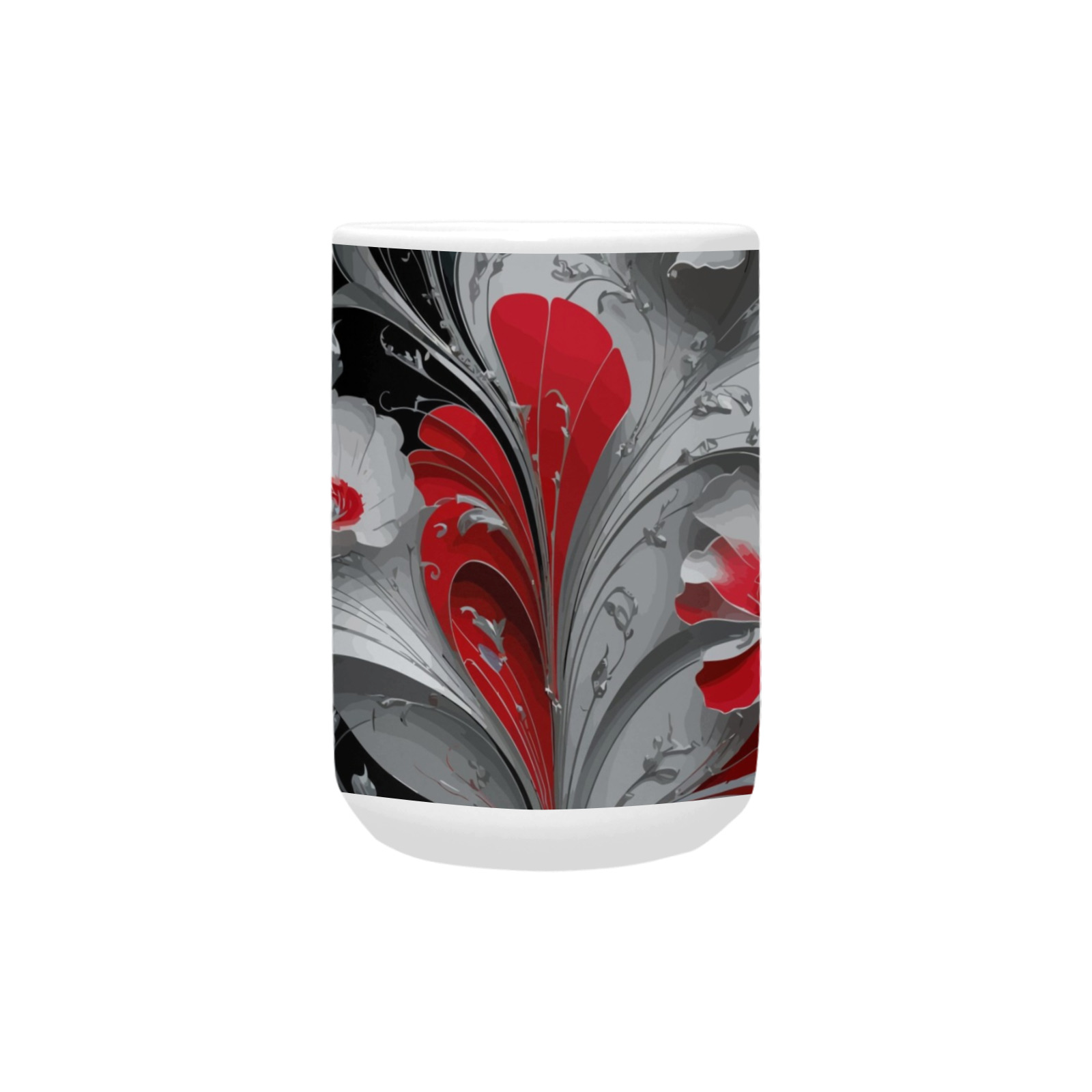 Falcon Bloom Art Nouveau Elegance Custom Ceramic Mug (15oz)