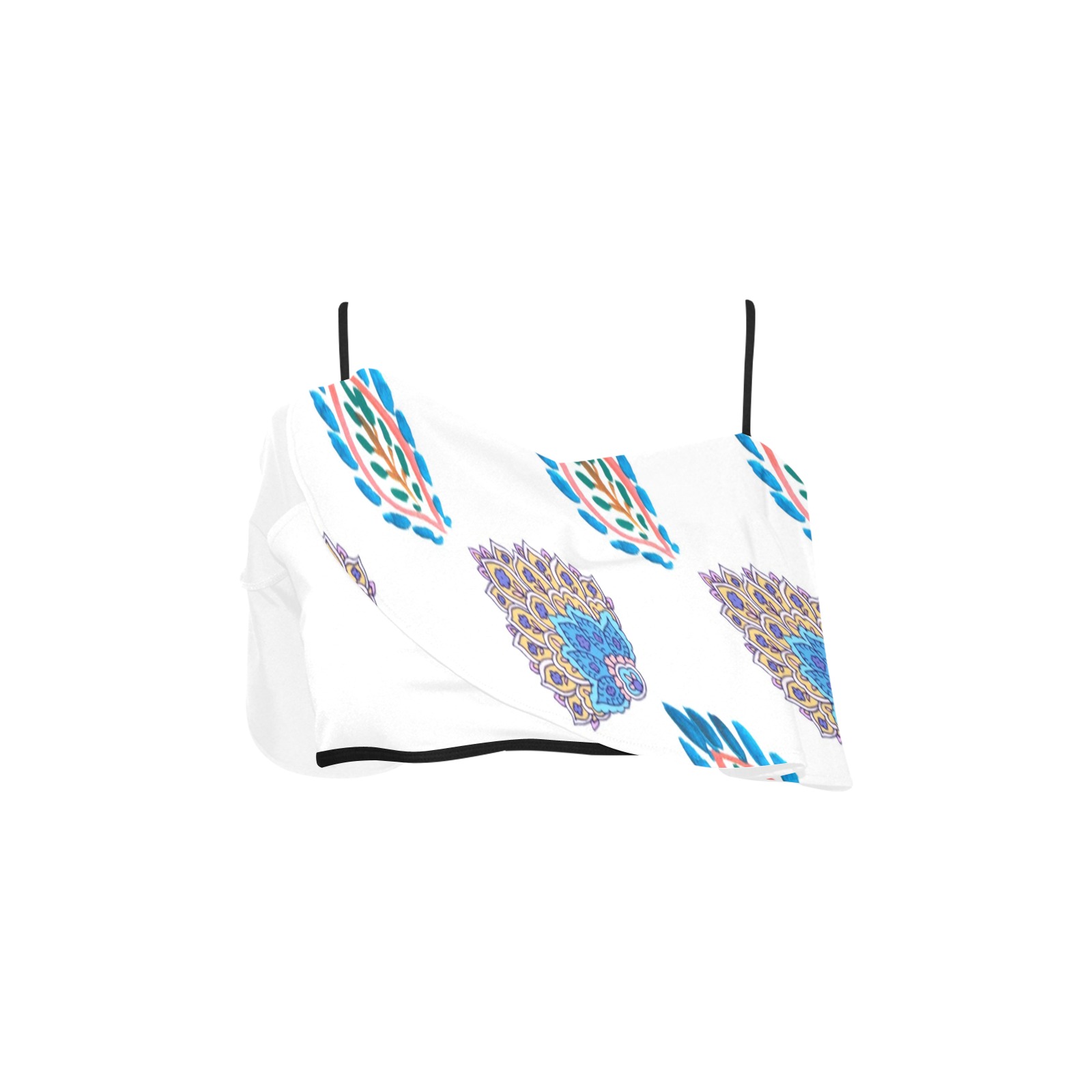 pattern Ruffle Bikini Top (Model S13)