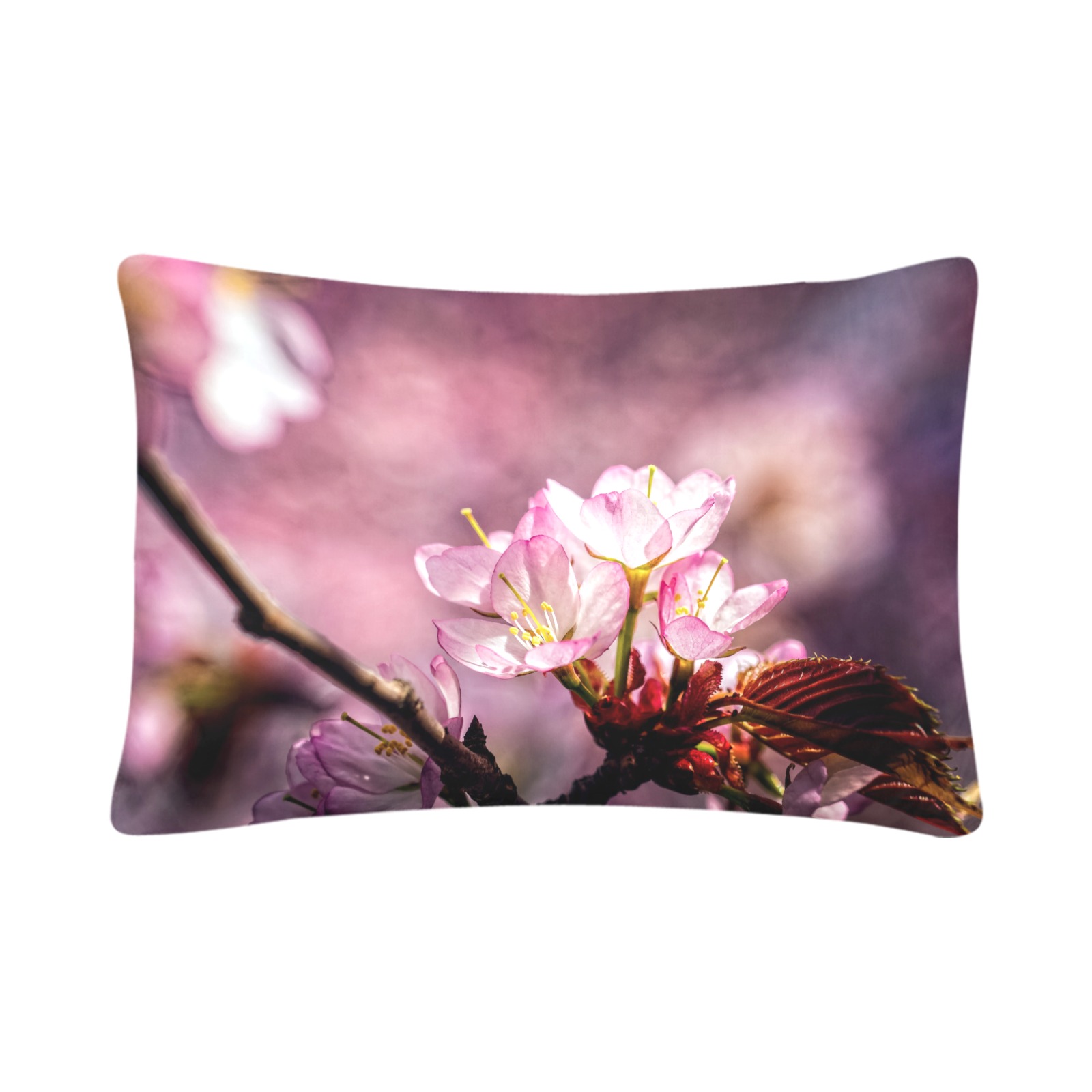 Charming pink sakura flowers. Light and shadows. Custom Pillow Case 20"x 30" (One Side) (Set of 2)