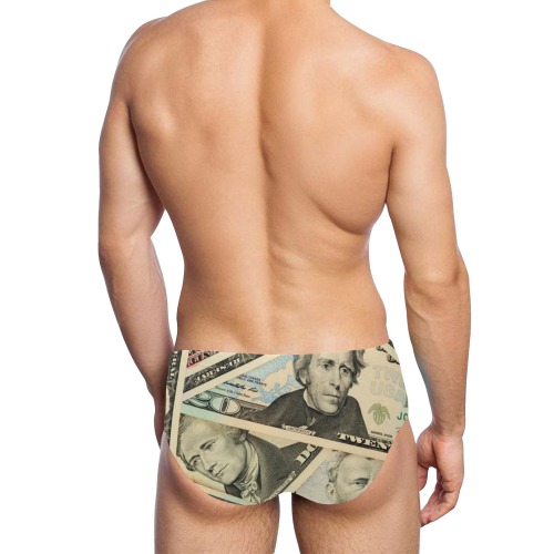 US PAPER CURRENCY Men's Swimming Briefs (Model L59)