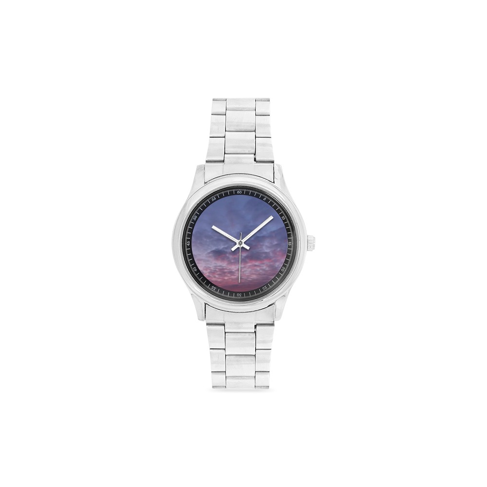Morning Purple Sunrise Collection Men's Stainless Steel Watch(Model 104)