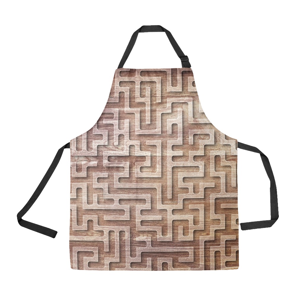 Wooden Maze All Over Print Apron