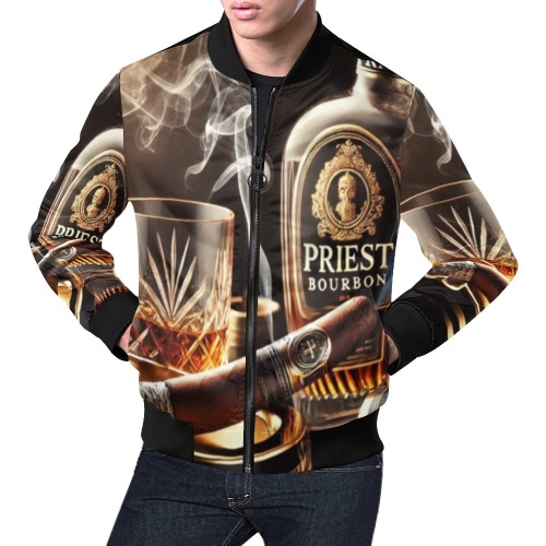 TJ All Over Print Bomber Jacket for Men (Model H19)