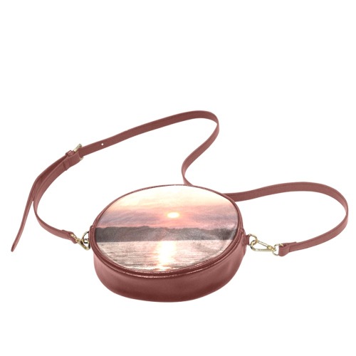Glazed Sunset Collection Round Sling Bag (Model 1647)