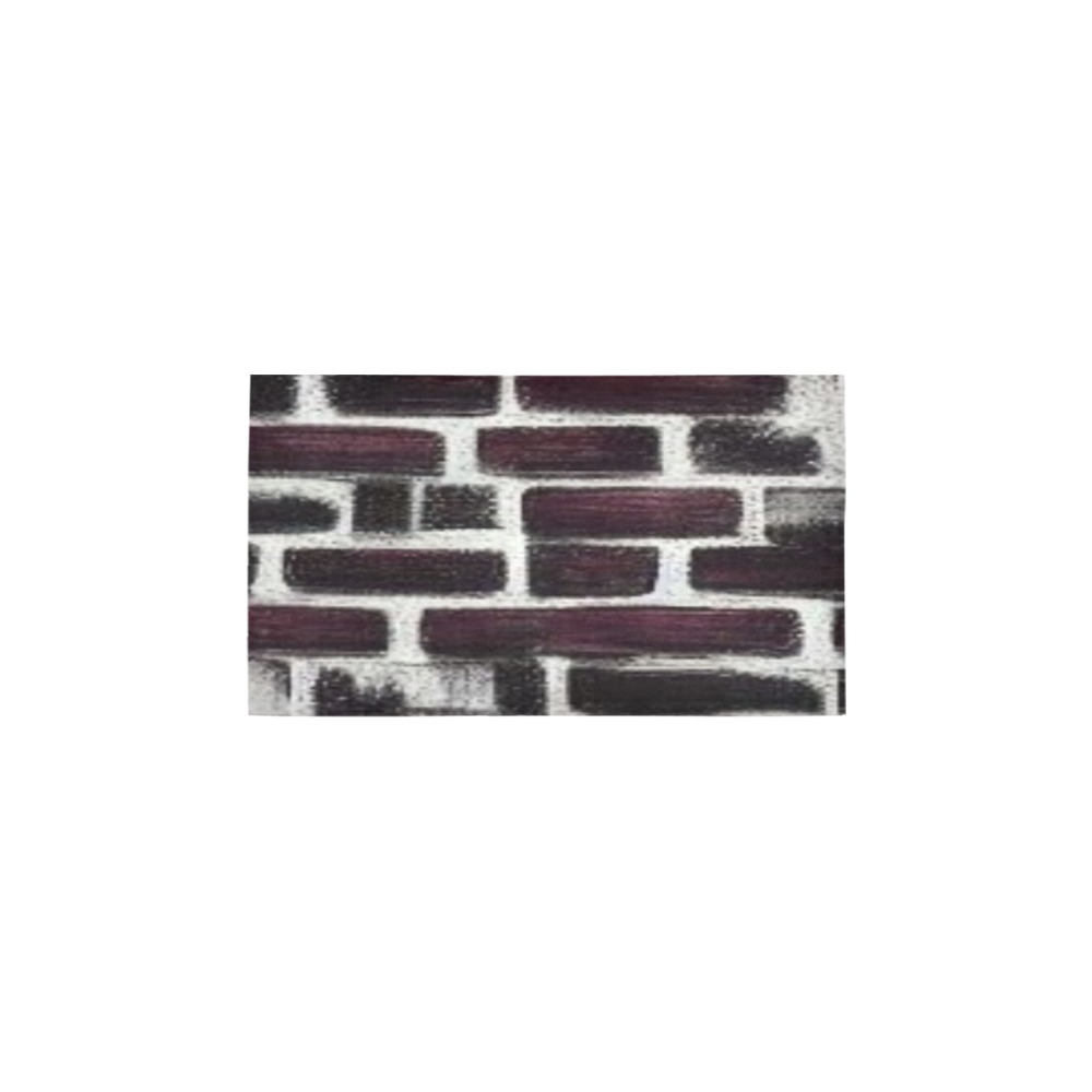 burgundy bricks Bath Rug 16''x 28''
