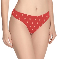 Dancer Thong (Red) Women's All Over Print Thongs (Model L30)