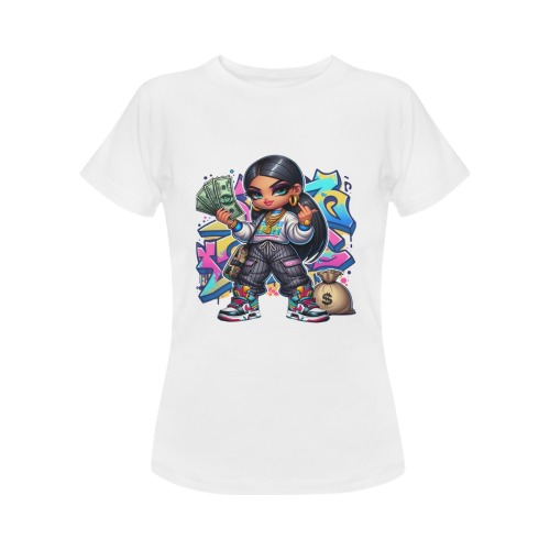 TrapGirlBills Women's T-Shirt in USA Size (Two Sides Printing)