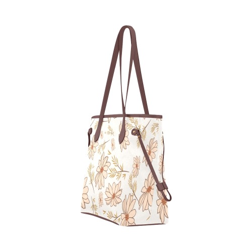Flower Canvas Bag Clover Canvas Tote Bag (Model 1661)