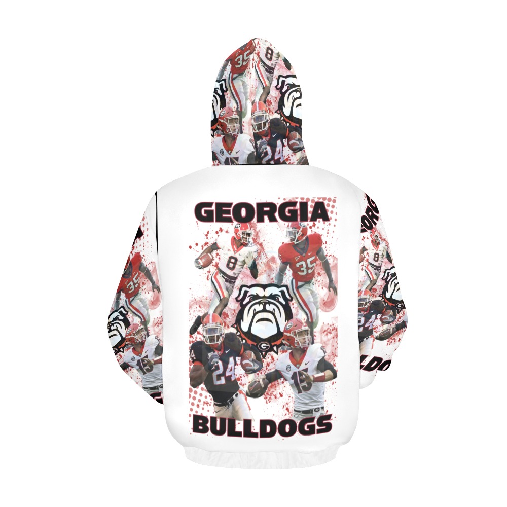 Georgia All Over White All Over Print Hoodie for Men (USA Size) (Model H13)