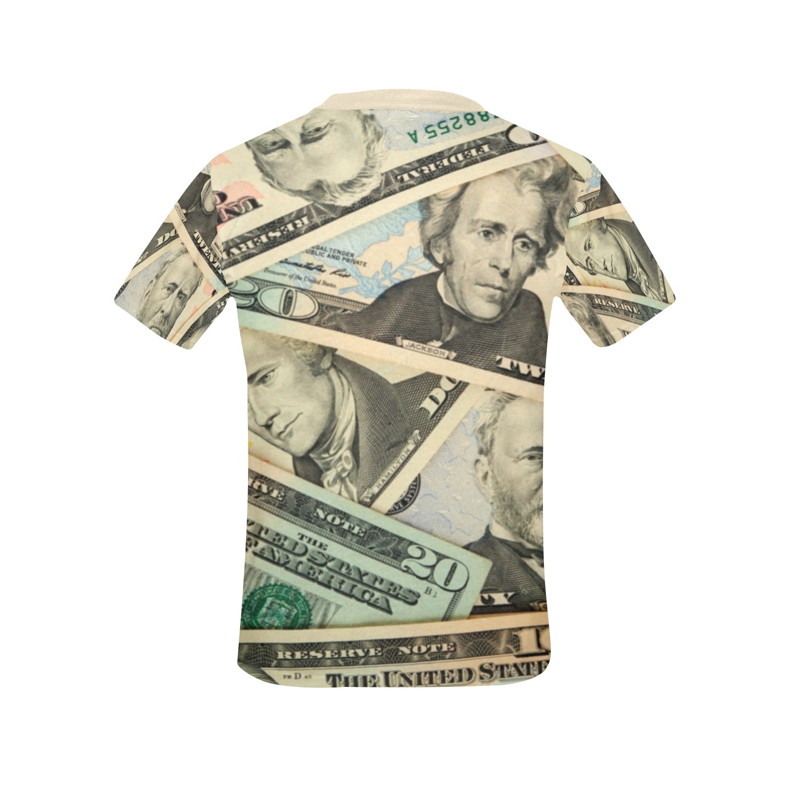US PAPER CURRENCY Women's All Over Print Crew Neck T-Shirt (Model T40-2)