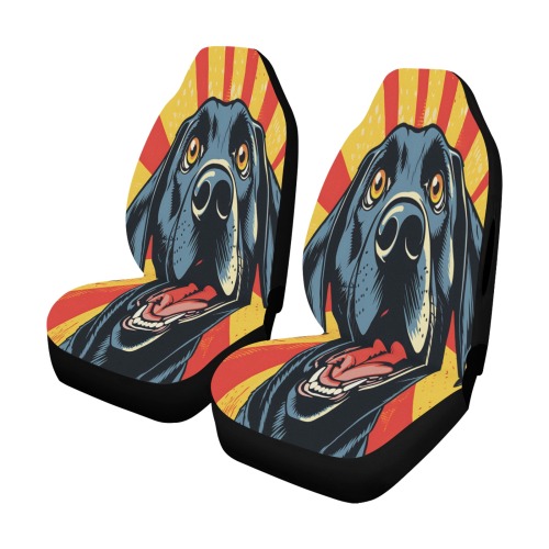 Labrador Retriever Pop Art Car Seat Cover Airbag Compatible (Set of 2)