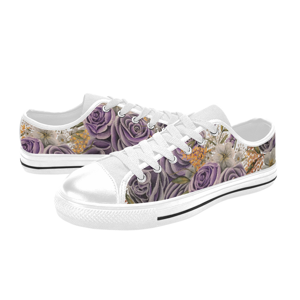 Purple Beauty Women's Classic Canvas Shoes (Model 018)