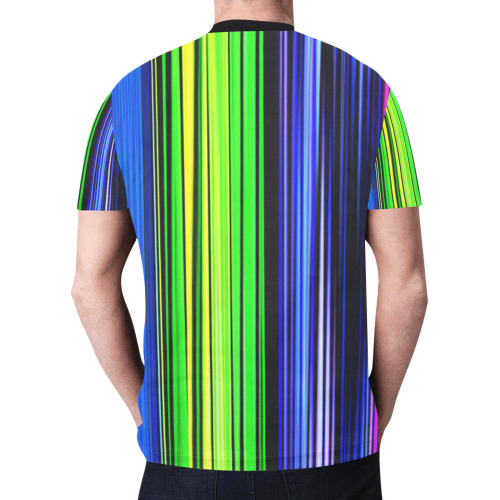 A Rainbow Of Stripes New All Over Print T-shirt for Men (Model T45)
