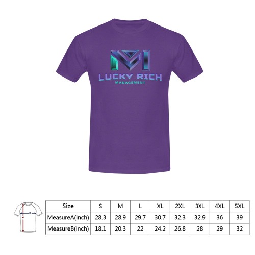 t shirt design Lucky rich purple Men's T-Shirt in USA Size (Front Printing Only)
