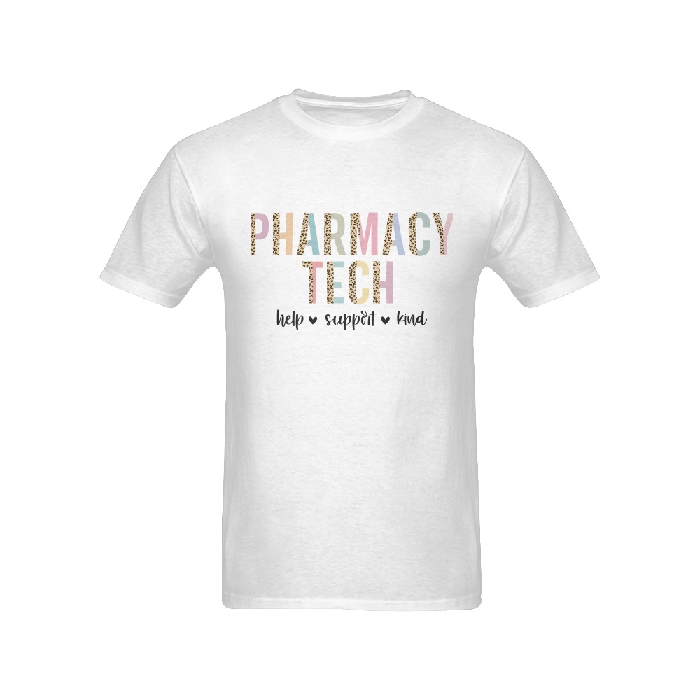 Pharmacytechleopard Men's T-Shirt in USA Size (Front Printing Only)