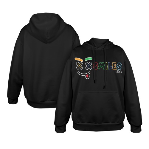 XXsmiles Black Hoodie Women's All Over Print Hoodie (Model H61)