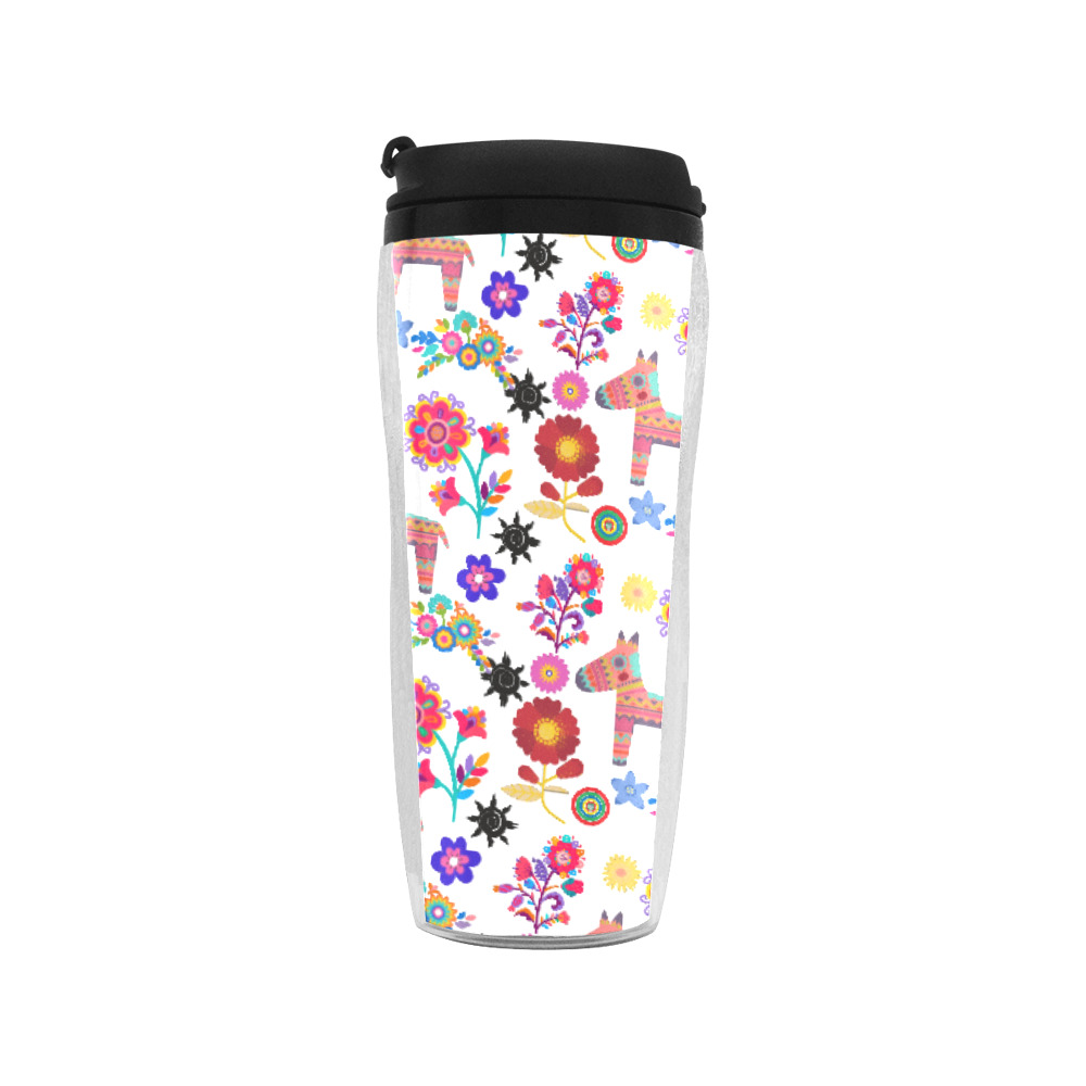 Alpaca Pinata and Flowers Reusable Coffee Cup (11.8oz)