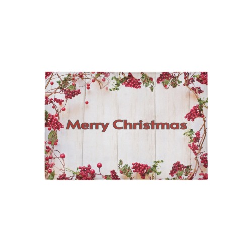 Welcome Christmas Azalea Doormat 24" x 16" (Sponge Material)