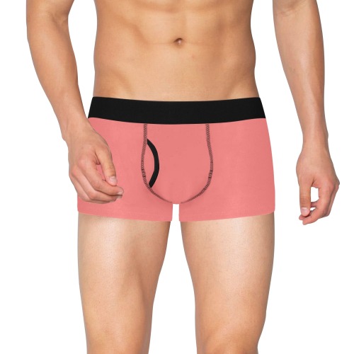 color light red Men's Boxer Briefs with Fly (Model L49)