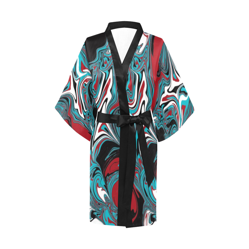 Dark Wave of Colors Kimono Robe