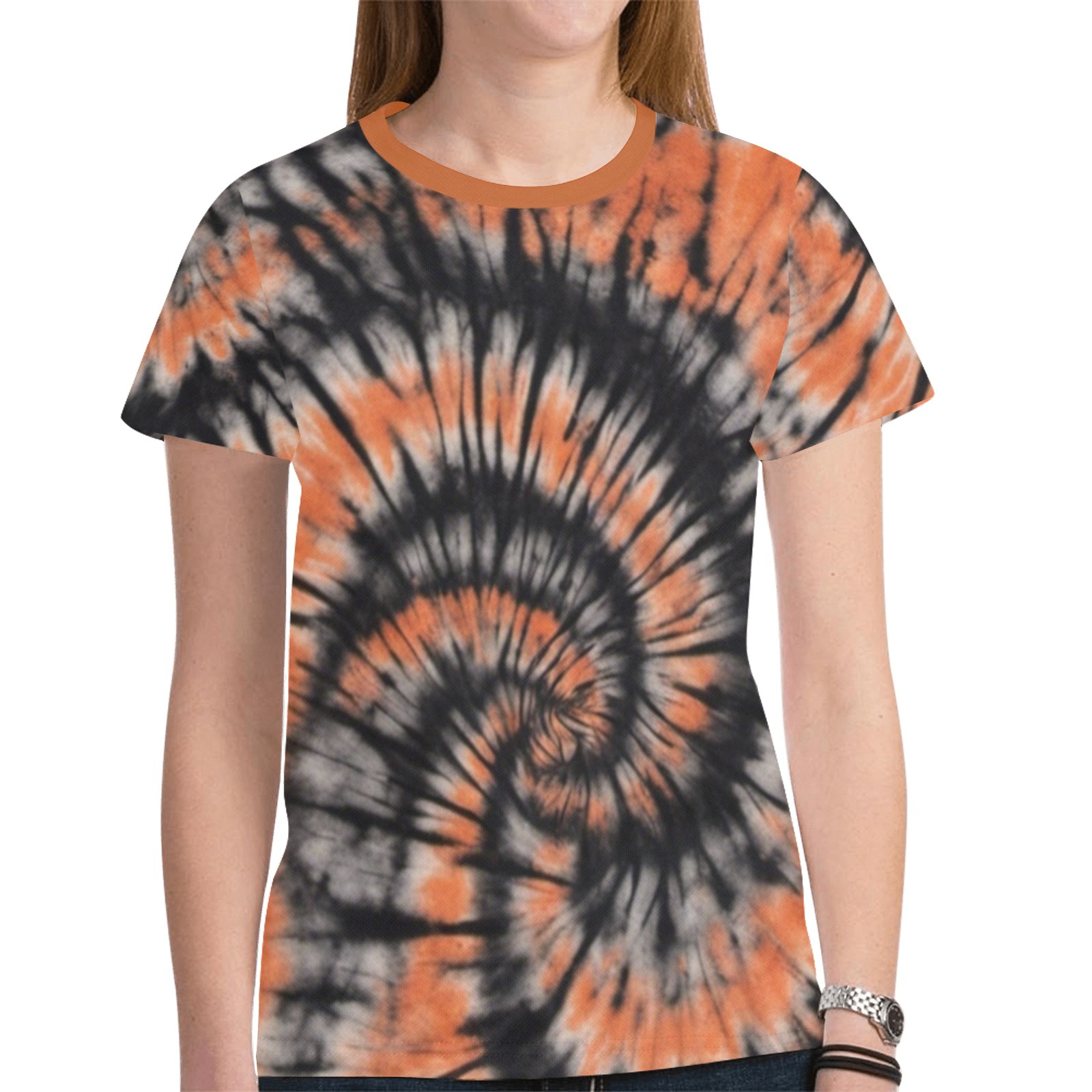 C 2 Tie-dye New All Over Print T-shirt for Women (Model T45)