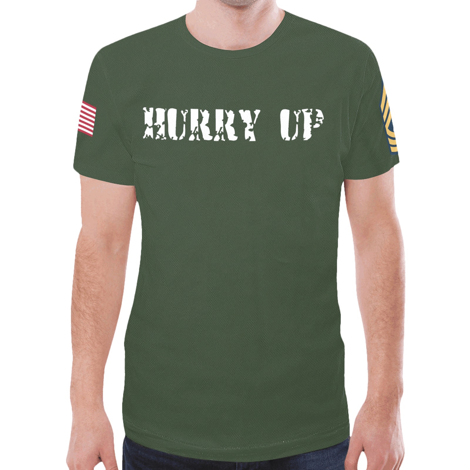 Hurry Up New All Over Print T-shirt for Men (Model T45)