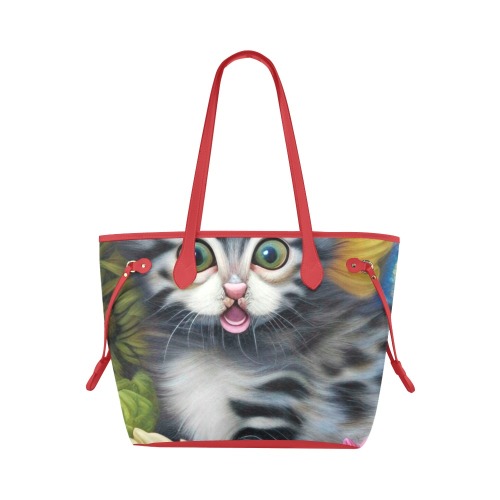 Cute Kittens 5 Clover Canvas Tote Bag (Model 1661)