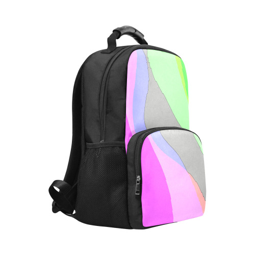 Abstract 703 - Retro Groovy Pink And Green Unisex Laptop Backpack (Model 1663)