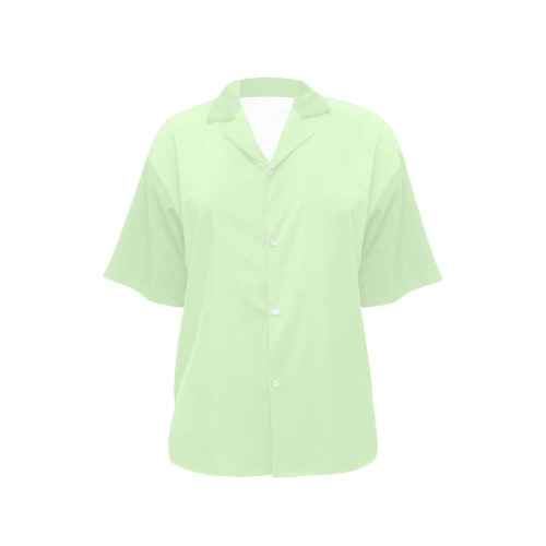 color tea green All Over Print Hawaiian Shirt for Women (Model T58)