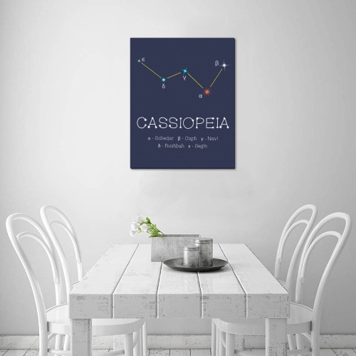 Star constellation Cassiopeia funny astronomy sky Upgraded Canvas Print 16"x20"