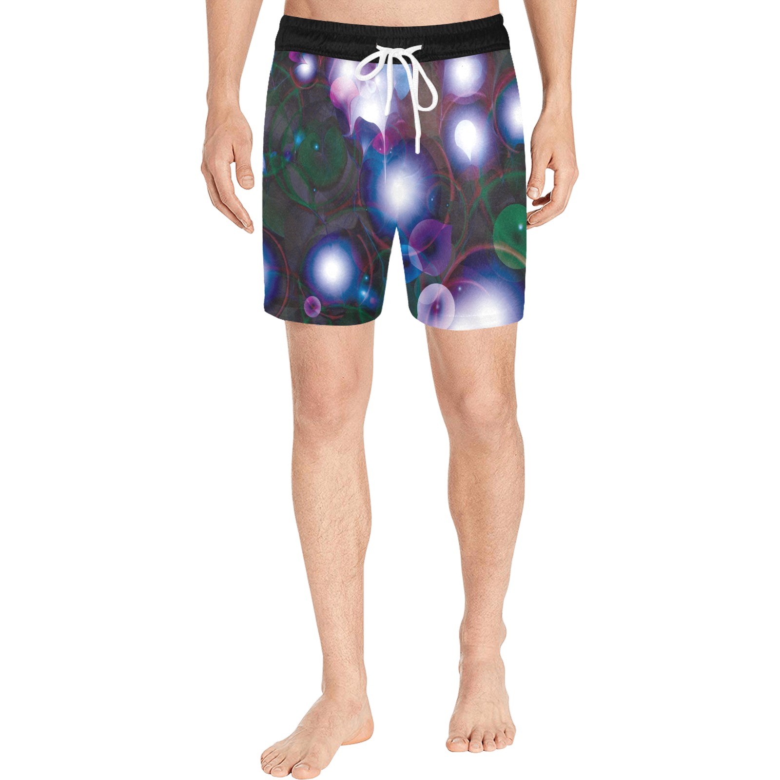 melting bubbles2 Men's Mid-Length Swim Shorts (Model L39)