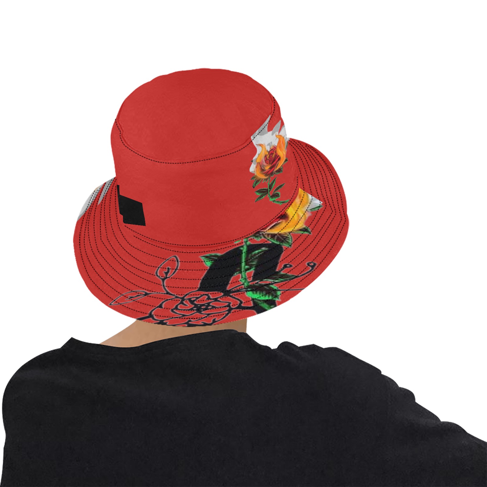 Aromatherapy Apparel Graphic Bucket hat Red Unisex Summer Bucket Hat