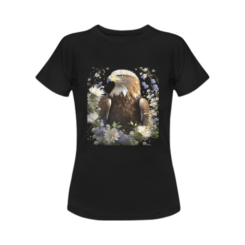 Eagle against a black background Women's T-Shirt in USA Size (Front Printing Only)