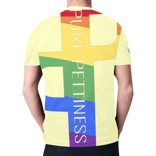 Pure Pettiness Pride Yellow New All Over Print T-shirt for Men (Model T45)