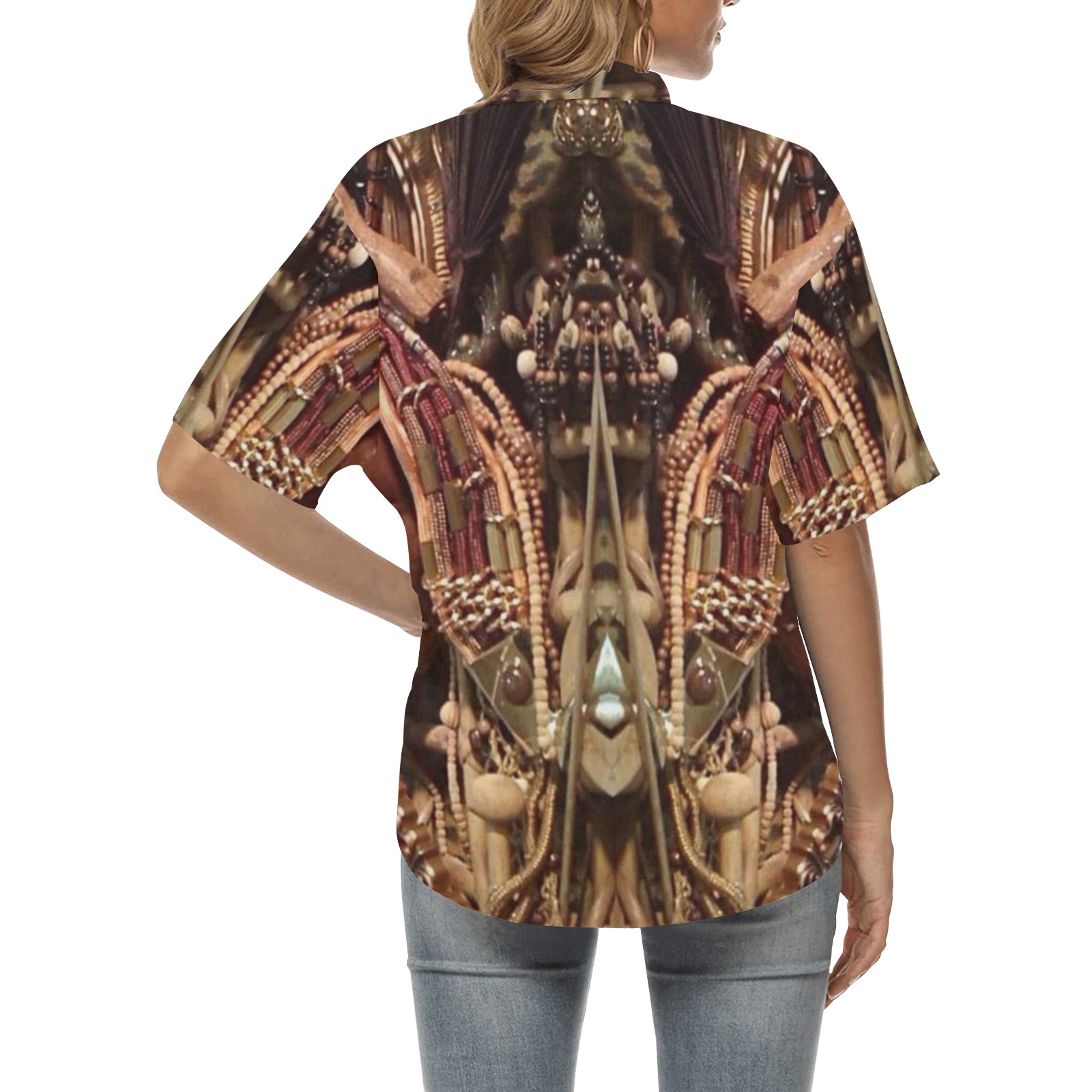 Armalanikai All Over Print Hawaiian Shirt for Women (Model T58)