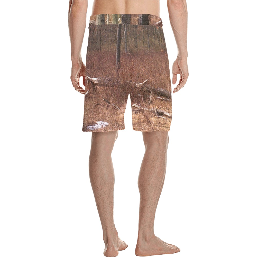 Falling tree in the woods Men's All Over Print Casual Shorts (Model L23)