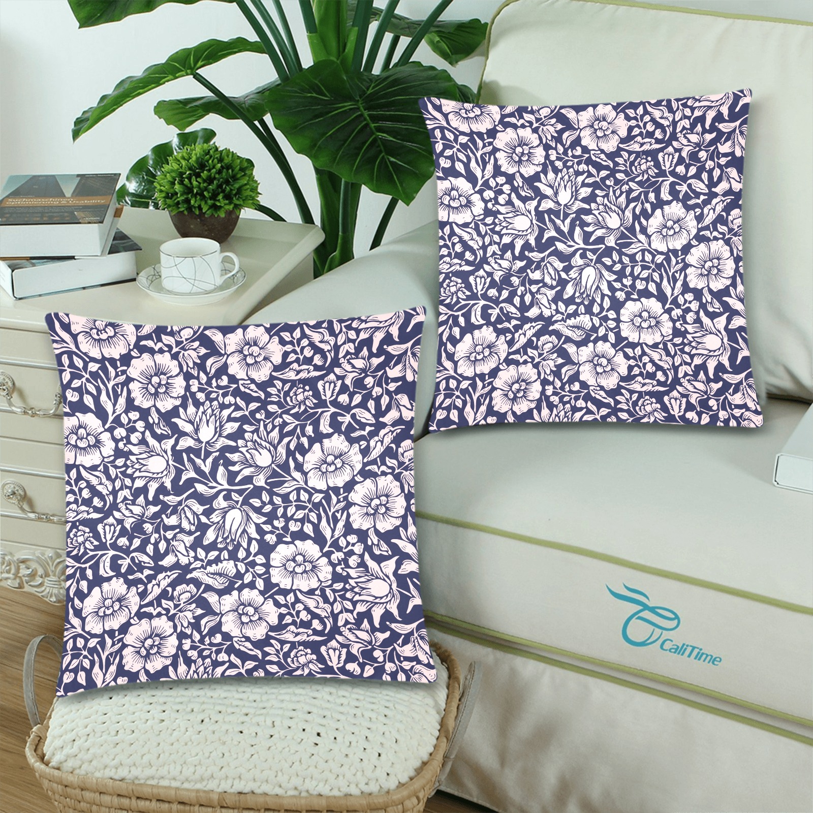 Pillow case Custom Zippered Pillow Cases 18"x 18" (Twin Sides) (Set of 2)