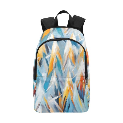 Abstract pattern of winter mountains or trees Fabric Backpack for Adult (Model 1659)