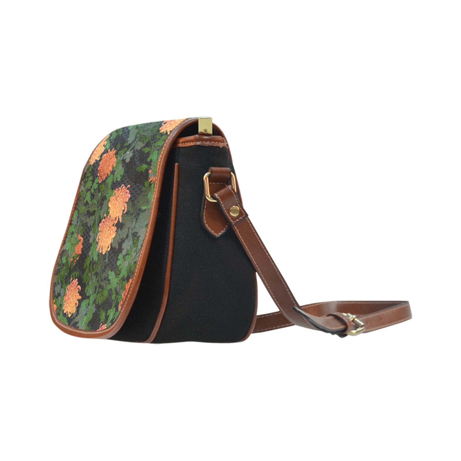 Chrysanthemum Saddle Bag/Small (Model 1649)(Flap Customization)