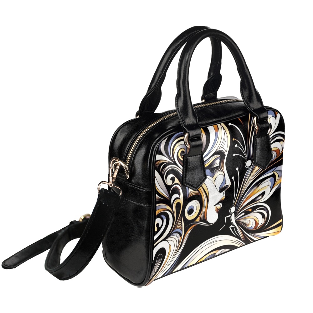 Lady Butterfly 2 Shoulder Handbag (Model 1634)